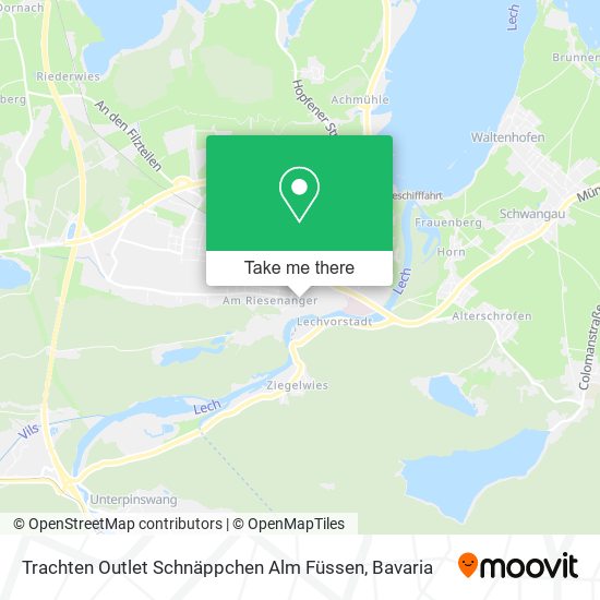 Trachten Outlet Schnäppchen Alm Füssen map