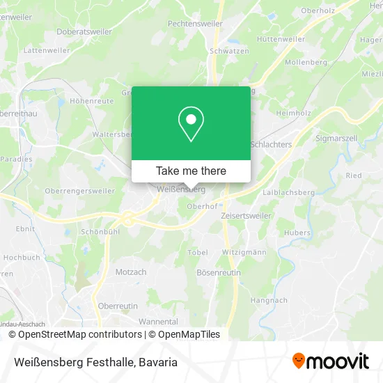 Weißensberg Festhalle map