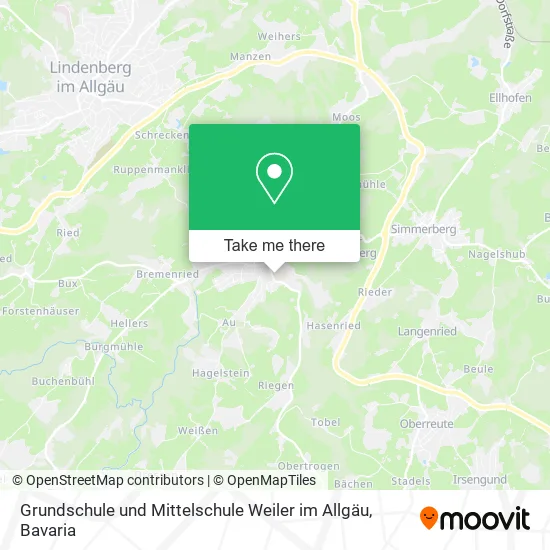 Карта Grundschule und Mittelschule Weiler im Allgäu