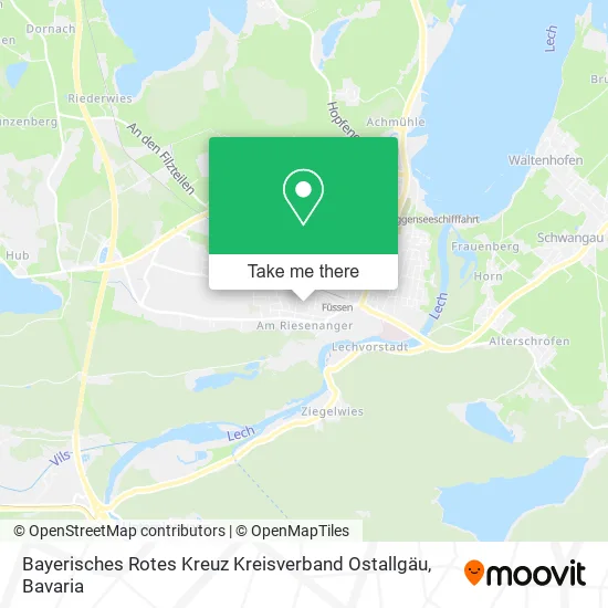 Карта Bayerisches Rotes Kreuz Kreisverband Ostallgäu