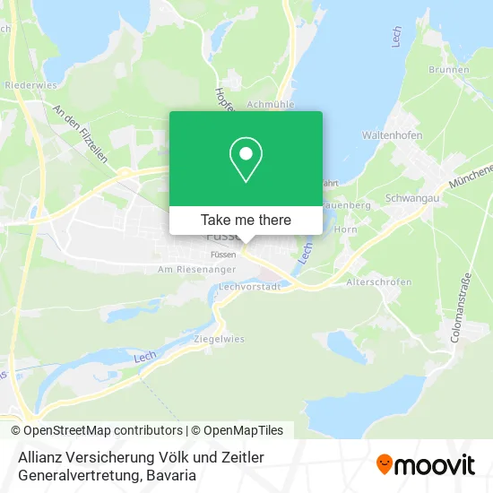Карта Allianz Versicherung Völk und Zeitler Generalvertretung