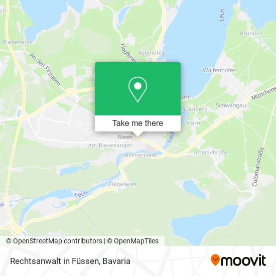 Карта Rechtsanwalt in Füssen