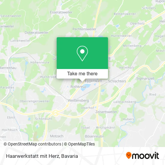 Карта Haarwerkstatt mit Herz