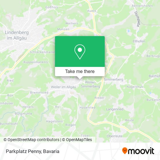 Parkplatz Penny map