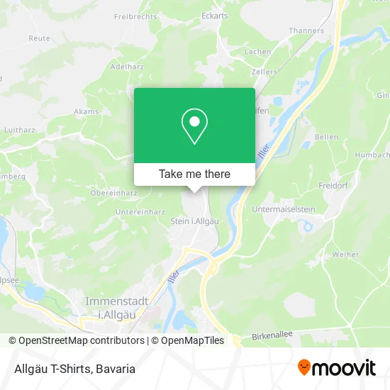 Allgäu T-Shirts map