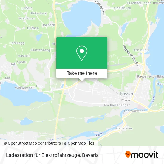 Карта Ladestation für Elektrofahrzeuge