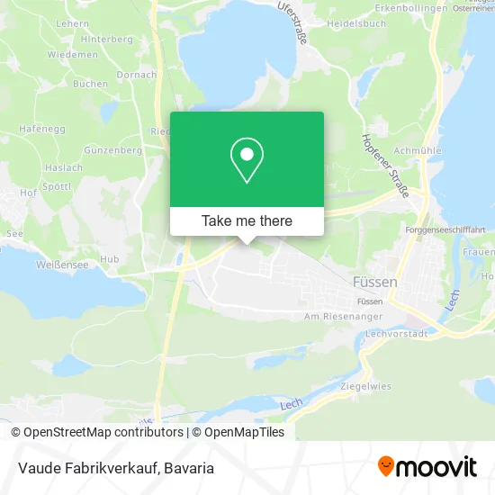 Карта Vaude Fabrikverkauf