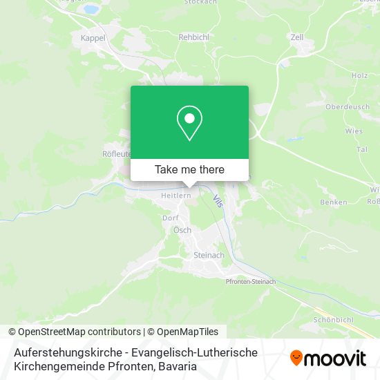 Auferstehungskirche - Evangelisch-Lutherische Kirchengemeinde Pfronten map