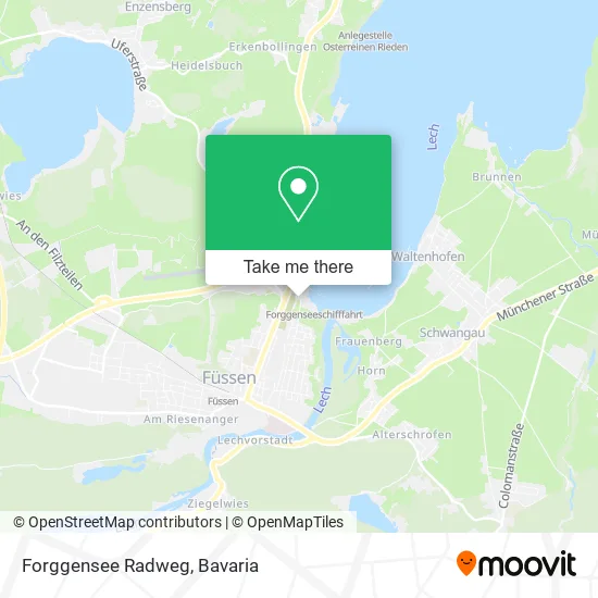 Карта Forggensee Radweg