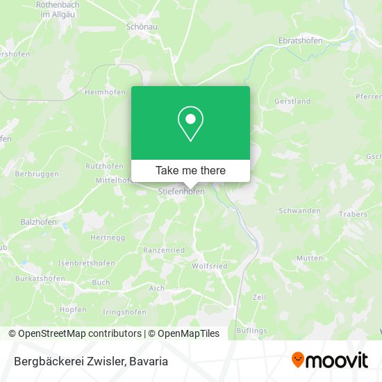 Bergbäckerei Zwisler map