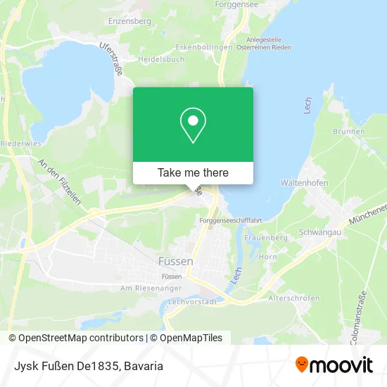 Карта Jysk Fußen De1835
