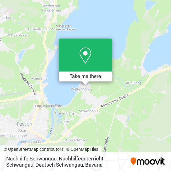 Nachhilfe Schwangau, Nachhilfeunterricht Schwangau, Deutsch Schwangau map