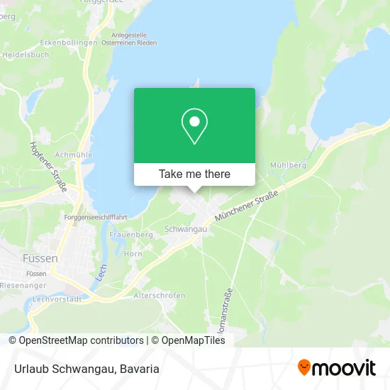 Карта Urlaub Schwangau