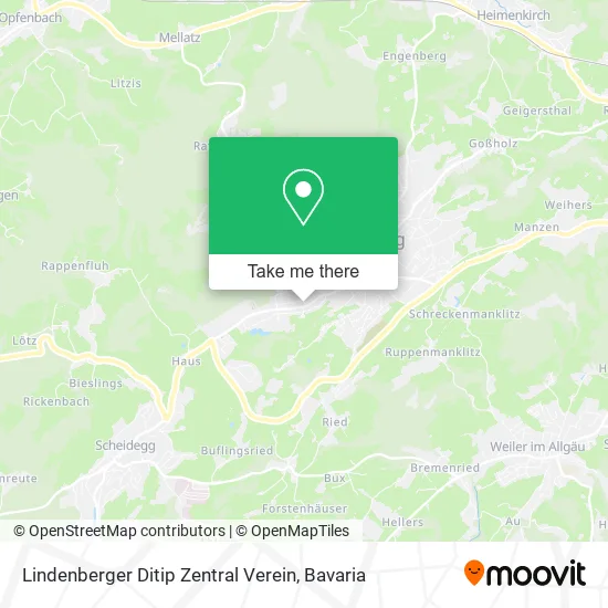 Карта Lindenberger Ditip Zentral Verein