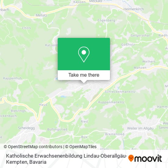 Katholische Erwachsenenbildung Lindau-Oberallgäu-Kempten map