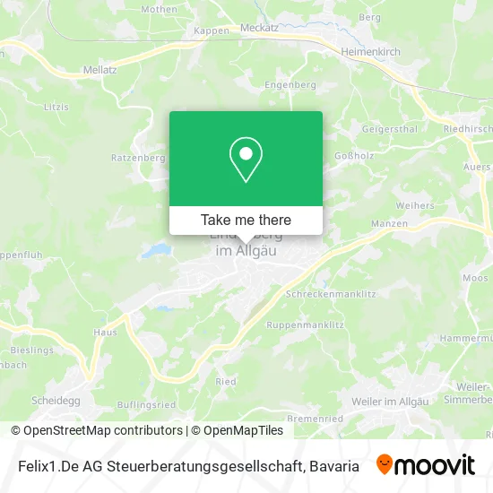 Карта Felix1.De AG Steuerberatungsgesellschaft