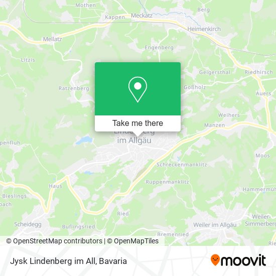 Карта Jysk Lindenberg im All