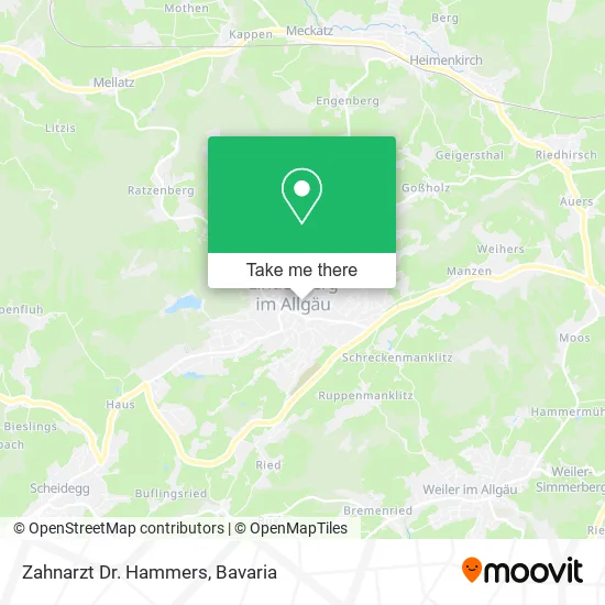 Карта Zahnarzt Dr. Hammers