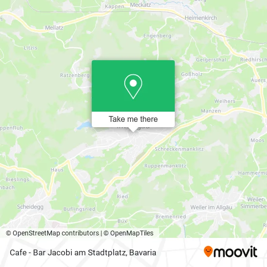 Карта Cafe - Bar Jacobi am Stadtplatz