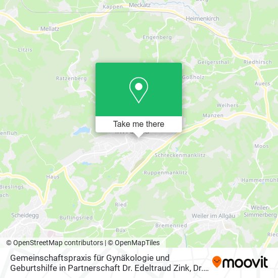 Карта Gemeinschaftspraxis für Gynäkologie und Geburtshilfe in Partnerschaft Dr. Edeltraud Zink, Dr. Steph