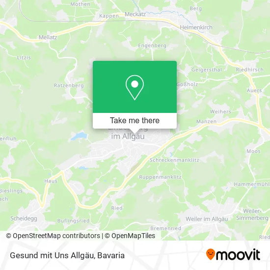 Карта Gesund mit Uns Allgäu