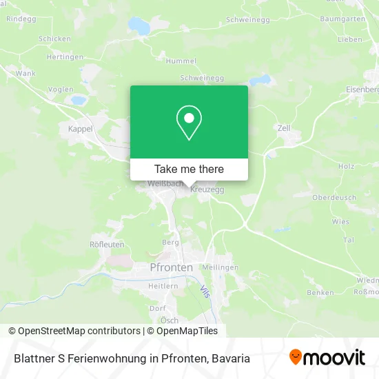 Карта Blattner S Ferienwohnung in Pfronten