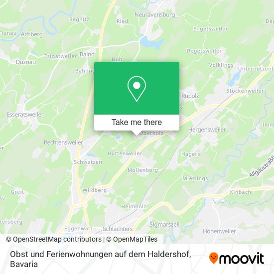 Obst und Ferienwohnungen auf dem Haldershof map