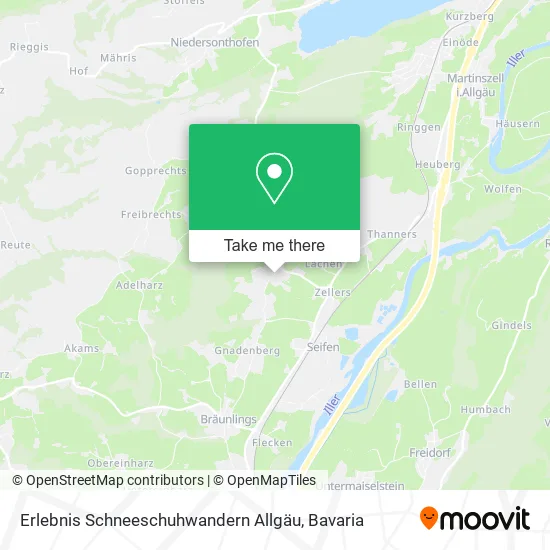 Карта Erlebnis Schneeschuhwandern Allgäu