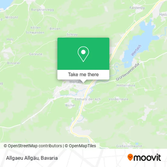 Карта Allgaeu Allgäu