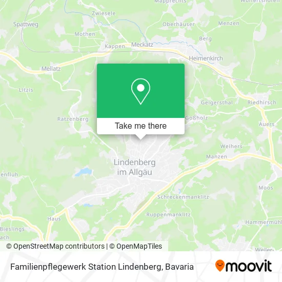Карта Familienpflegewerk Station Lindenberg