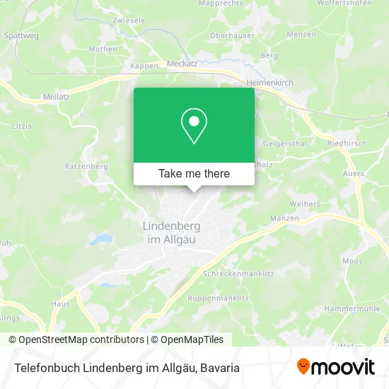 Карта Telefonbuch Lindenberg im Allgäu