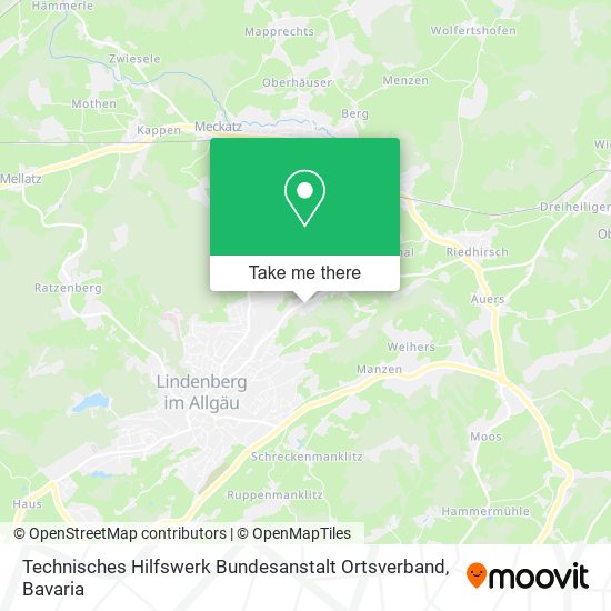 Technisches Hilfswerk Bundesanstalt Ortsverband map