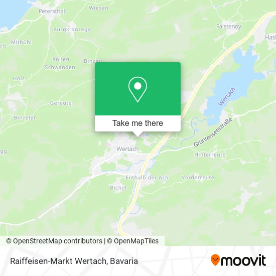 Карта Raiffeisen-Markt Wertach