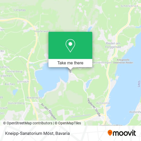 Kneipp-Sanatorium Möst map