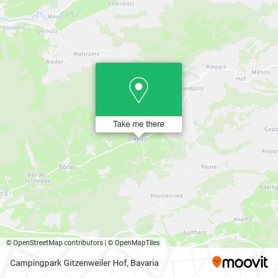 Campingpark Gitzenweiler Hof map