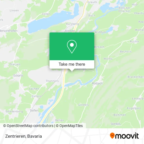 Карта Zentrieren