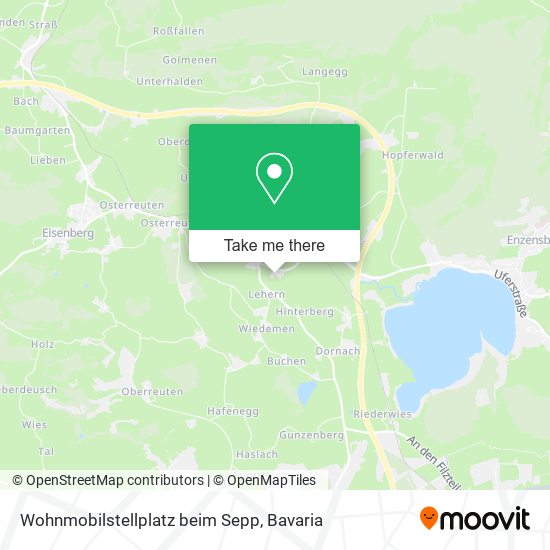 Wohnmobilstellplatz beim Sepp map