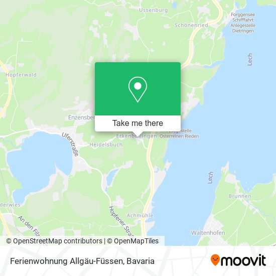 Ferienwohnung Allgäu-Füssen map