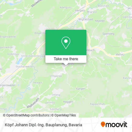 Карта Köpf Johann Dipl.-Ing. Bauplanung
