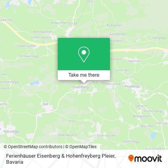 Ferienhäuser Eisenberg & Hohenfreyberg Pleier map