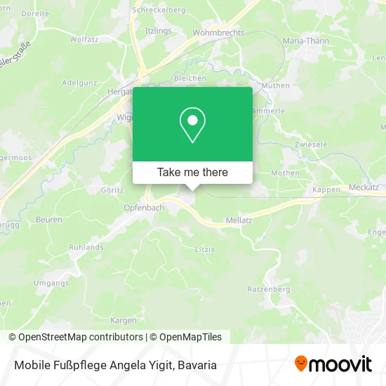 Карта Mobile Fußpflege Angela Yigit