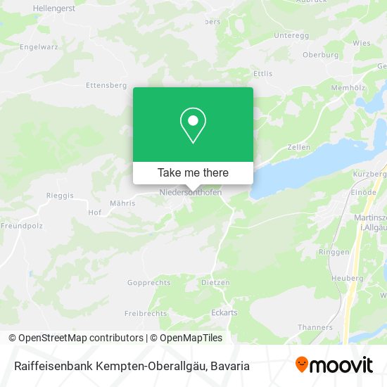 Raiffeisenbank Kempten-Oberallgäu map