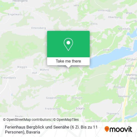 Карта Ferienhaus Bergblick und Seenähe (6 Zi. Bis zu 11 Personen)