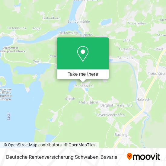 Карта Deutsche Rentenversicherung Schwaben