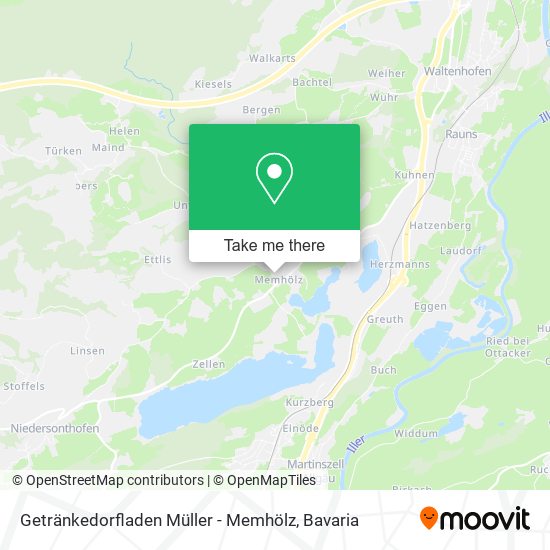 Getränkedorfladen Müller - Memhölz map