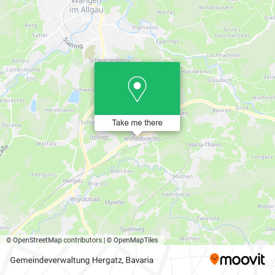 Gemeindeverwaltung Hergatz map