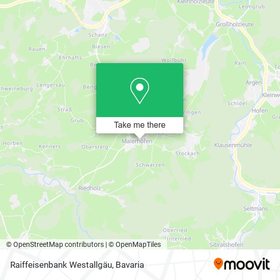 Raiffeisenbank Westallgäu map