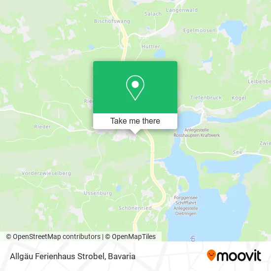 Карта Allgäu Ferienhaus Strobel