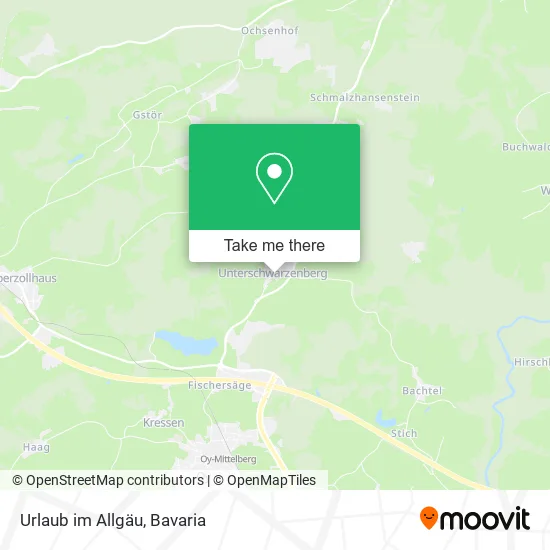 Карта Urlaub im Allgäu