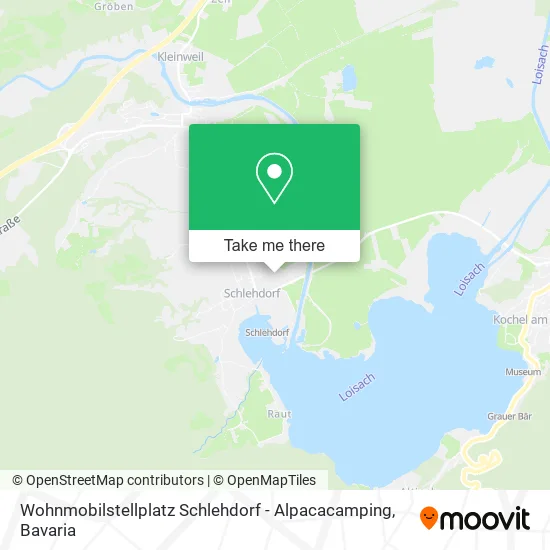 Карта Wohnmobilstellplatz Schlehdorf - Alpacacamping